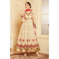 Indian Maxi Cream Party Evening Wedding Anarkali Suit (Ready Made XXL) Indian Maxi Cream Party Evening Wedding Anarkali Suit (Ready Made XXL)