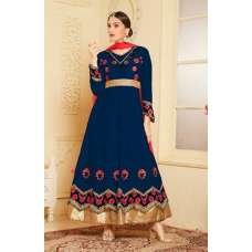 Blue Red Indian Party Dress Anarkali Suit Plus Size Readymade Blue Red Indian Party Dress Anarkali Suit Plus Size Readymade