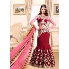 Red Modern Lehenga Indian Bollywood Wedding Dress