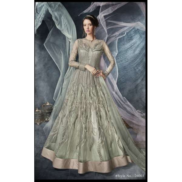 Green Indian Wedding Dress Heavy Embroidered Suit