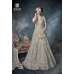 SILVER GREY HEAVY EMBROIDERED INDIAN BRIDAL GOWN 