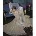 Silver Heavy Embroidered Indian Designer Anarkali Dress 