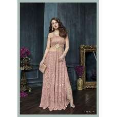 Pink Indian Net Gown Wedding Anarkali Suit