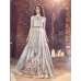 Elegant Silver Evening Dress Indian Cocktail Party Gown