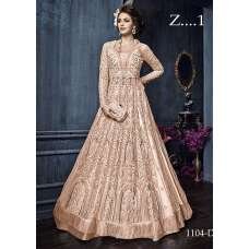 Nude Heavy Embroidered Anarkali Dress Indian Party Suit
