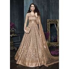 Light Rust Indian Long Frock Designer Wedding Dress