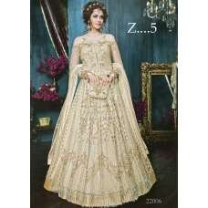 Off White Indian Embroidered Gown Bridal Outfit
