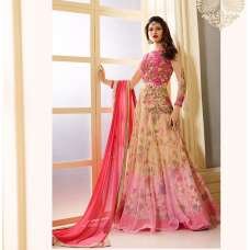 Pink Floral Dress Evening Gown Anarkali Suit Pink Floral Dress Evening Gown Anarkali Suit