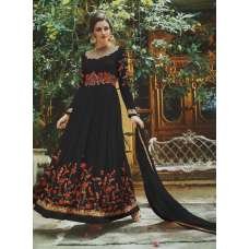 BLACK FLORAL EMBROIDERED EVENING AND WEDDING WEAR GOWN BLACK FLORAL EMBROIDERED EVENING AND WEDDING WEAR GOWN