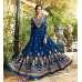 BLUE EMBROIDERED EVENING AND WEDDING WEAR ANARKALI GOWN